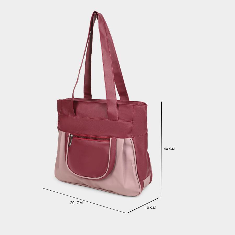 Women's Pink Polyurethane Tote Bag, , large image number null